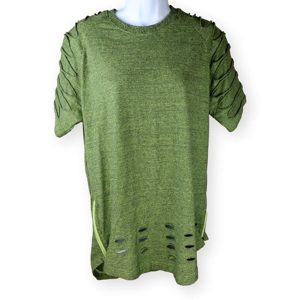 Rebel Minds Green Variegated Mens Tops M